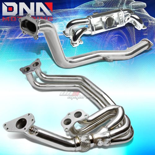 For wrx/sti gd/gg ej-20/25 stainless header+exhaust down pipe+intake manifold