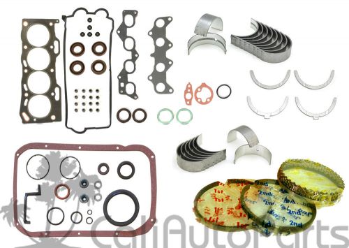 92-94 toyota paseo 1.5l 5efe dohc 16v full gasket set rings main rod bearings