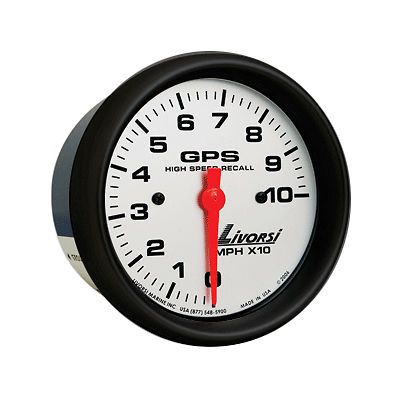 Livorsi electric automotive 100 mph gps speedometer platinum/black 4 5/8&#034;