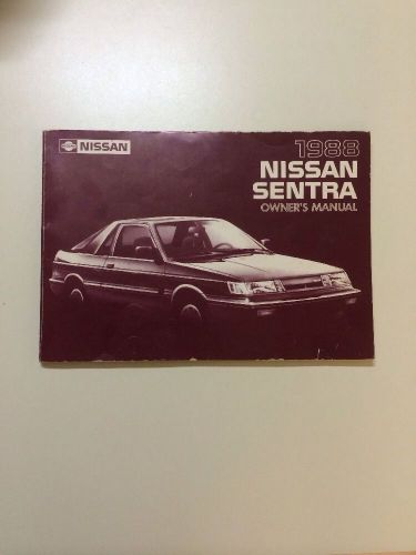 1988 nissan sentra owners manual