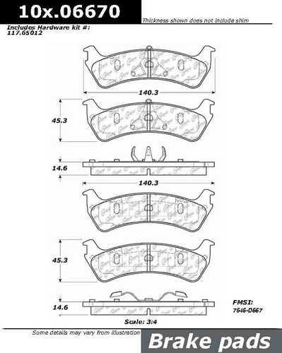 Centric 106.06670 brake pad or shoe, rear