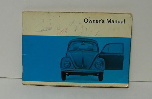 1970 vw volkswagen beetle sedan &amp; convertible owners manual