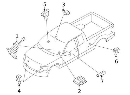 Genuine 2011-2014 ford f-150 clockspring dl3z-14a664-a