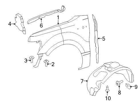 Ford oem fender cl3z16005a image 1