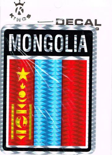 Set of 2 mongolia car decals, brand new factory sealed (kings international)