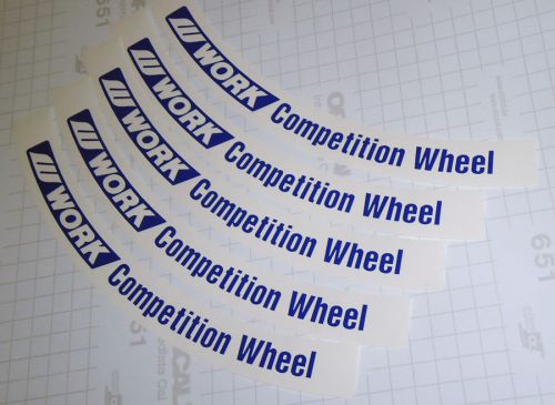 Work rsz-r competition wheel flange decal sticker-any colors and sizes-type a