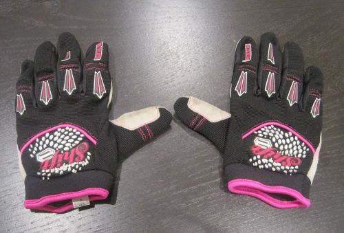 Ladies shift motorcycle gloves size small black &amp; pink