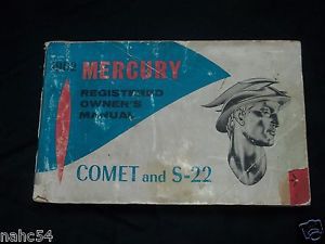 Mercury 1962 registered owner’s manual comet and s-22