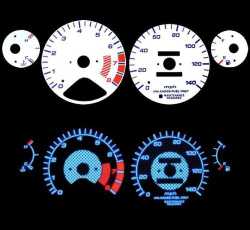 New 94-95 honda accord mt/at blue indiglo glow white gauges