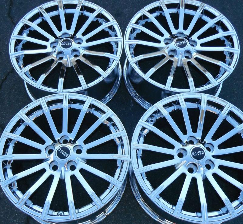 19" land rover range new chrome rims wheels  factory oem oe caps 4 set outright