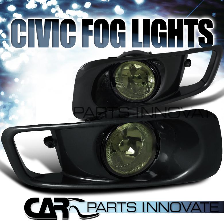 Honda 99-00 civic ek 2/3/4dr smoke fog driving lights kit+switch