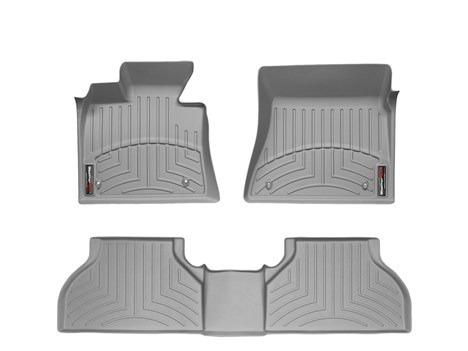 Weathertech custom fit gray front & rear floor liner set 2007-2013 bmw x5 x6