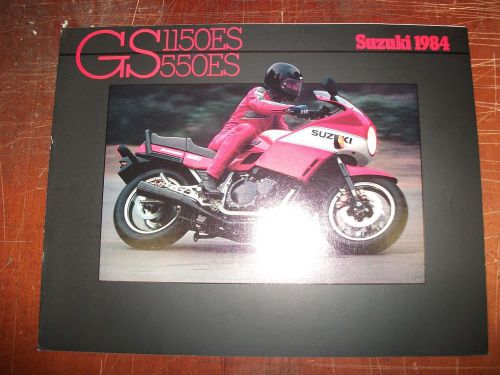 Original nos 1984 suzuki motorcycle sales brochure gs1150es gs550es