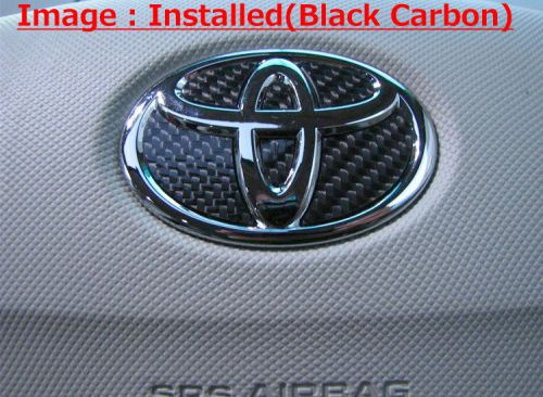 Jdm steering wheel emblem carbon insert toyota landcruiser prado 150 fj150 lc150