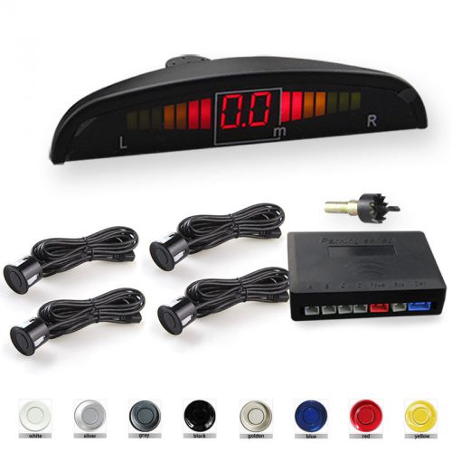 Car sensor parking reverse ultraosnic 4 sensors + led display buzzer alarm radar