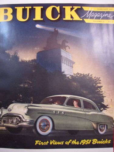 Buick magazine/brochure february 1951 1st views of the &#039;51&#039;s roadmaster super