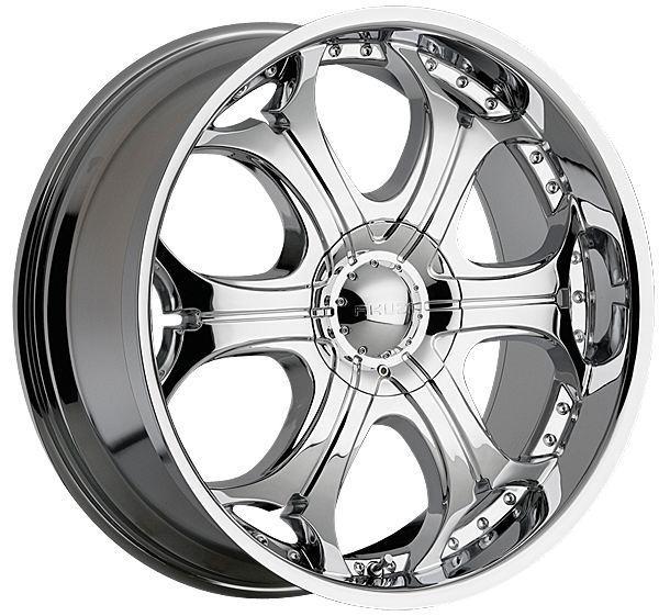 22" akuza 504 spur 5x5 wrangler suburban safari chrome wheels rims free lugs!