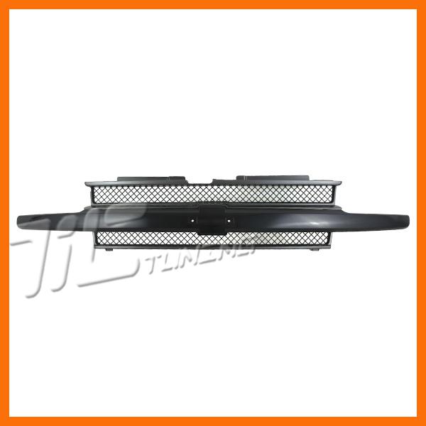 02-05 chevy trailblazer wo headlamp washer model front plastic grille front