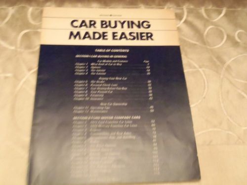 Vintage ford 1972 car buying made easier manual 1972 ford lines models mustang