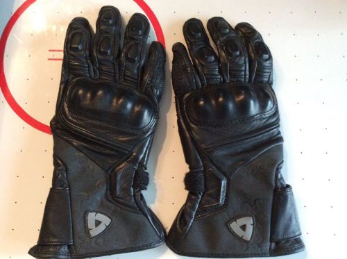 Rev&#039;it ladies gauntlet riding gloves, size medium, black leather