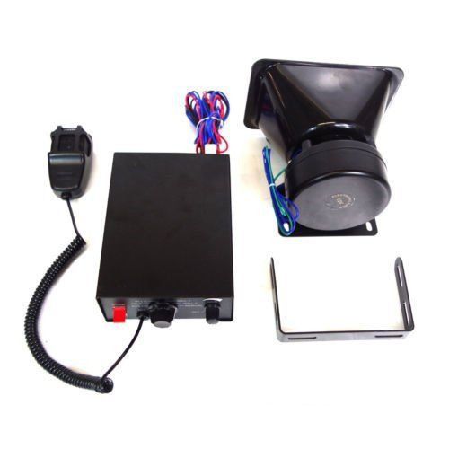 12v power loud speaker 100w pa horn siren system mic kit police car fire truck