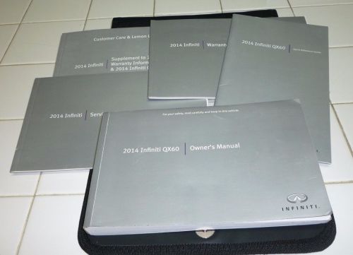 2014 infiniti qx60 qx 60 owners manual set 14 guide w/case