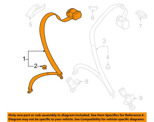 Audi oem 11-15 a8 quattro rear seat belt-outer belt assembly 4h0857805ev04