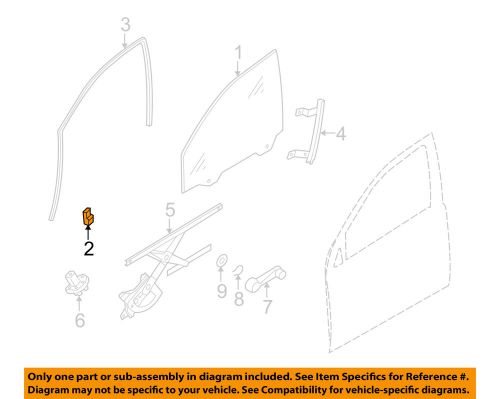 Gm oem front door-door glass retainer 96585560