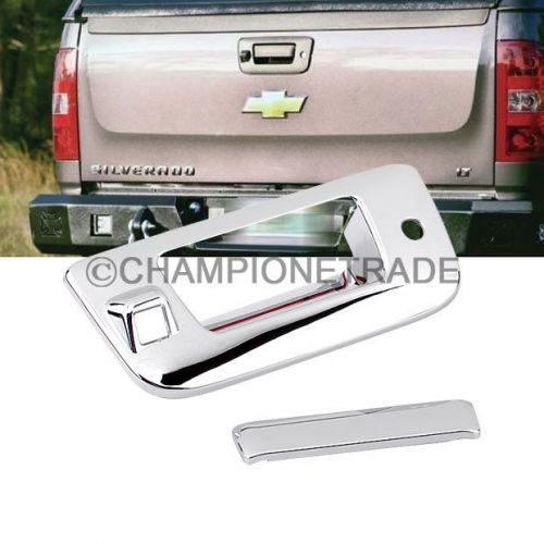 Chrome trunk tailgate rear door cover for 07-13 chevy silverado gmc sierra ct