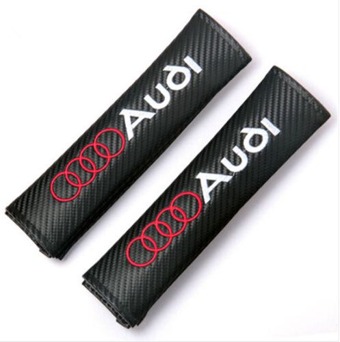 Fashion carbon fiber seat belt shoulder pads cushions cover for audi tt rs8 a5