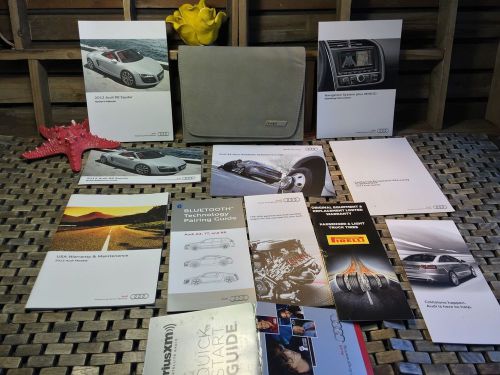 2012 audi r8 spyder owners manual + rns-e navigation manual clean set ((buy oem)