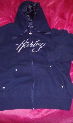Ladies 2xl harley davidson zip up hoodie bling