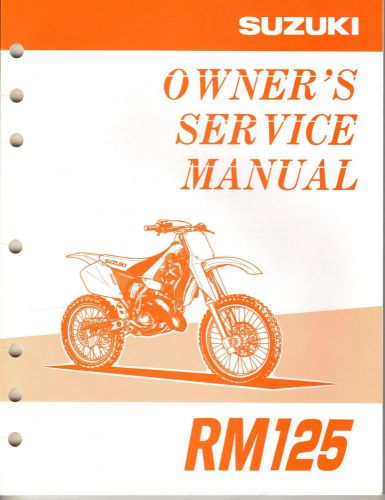 1998 suzuki motorcycle rm125 owners service manual p/n 99011-36e52-03a (778)