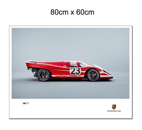 1970 porsche 917 le mans classic motorsport racing poster print (80cm x 60cm)