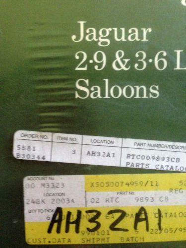 Factory jaguar parts manual