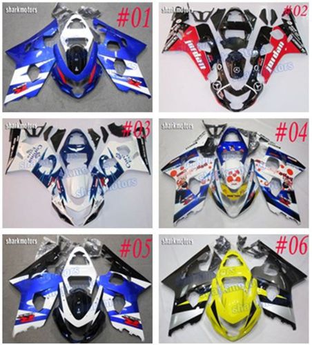 Fairing set fit for suzuki 2004-2005 gsxr 600 750 k4 injection mold plastic kit