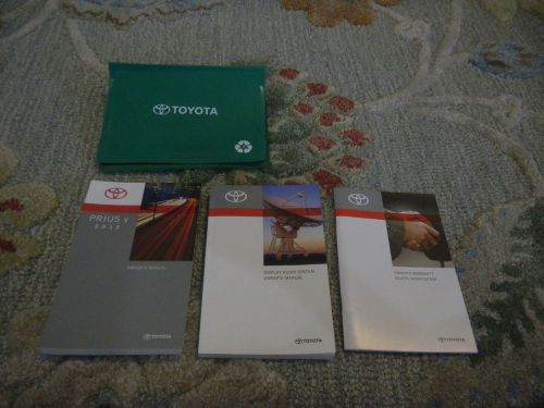 2012 toyota prius v owners manual set + free shipping