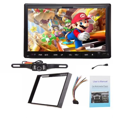 7&#034;tft touch screen double 2din car radio stereo dvd player bluetooth+free camera