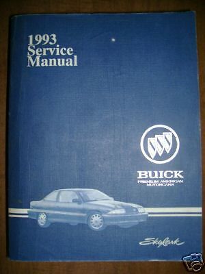 1993 buick skylark repair service manual