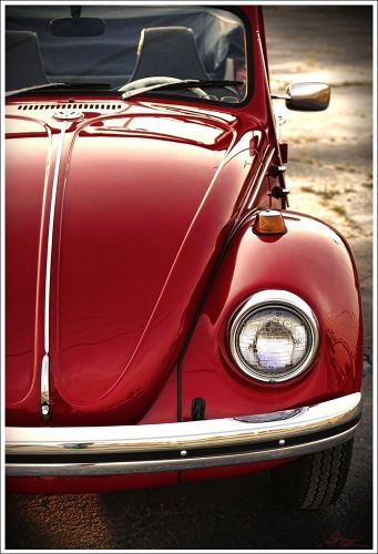 24x36 1973 volkswagen beetle photo print mancave art bug vw red 73 74 poster