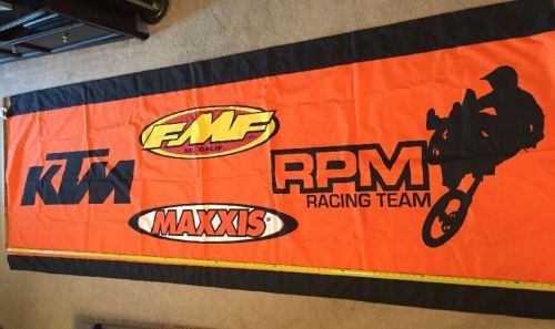 Ktm rpm racing team motorcycle motocross fmf maxxis huge display banner 3&#039;x10