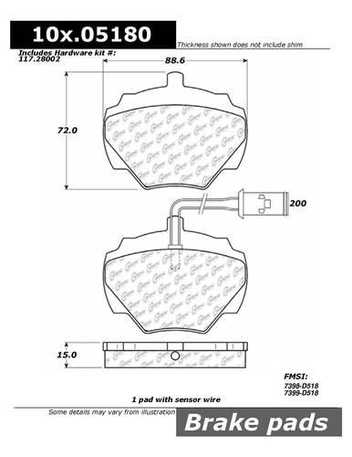 Centric 106.05180 brake pad or shoe, rear