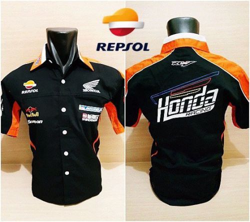 2016 honda repsol black marc marquez pedrosa pit shirt motogp m l xl asian sz