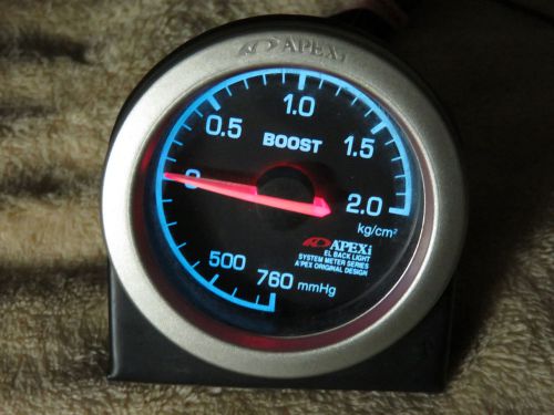 Jdm apexi el back light mechanical boost gauge wrx s13 s14 r32 gtr rx7 supra mr2