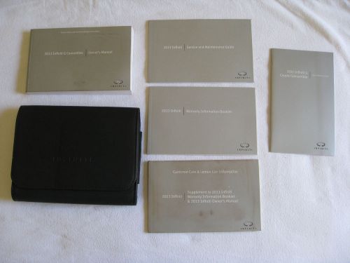 2013 infiniti g37 convertible oem owner&#039;s owners manual w/case &amp; nav (nq)