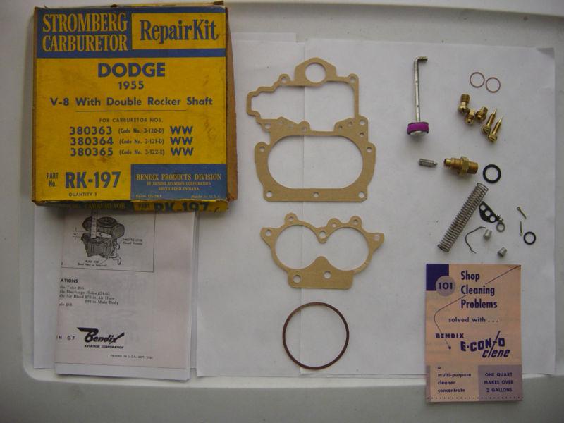 Carb repair kit for a 1955 dodge with a stromberg ww carb 3-120d, 3-121d, 3-122e