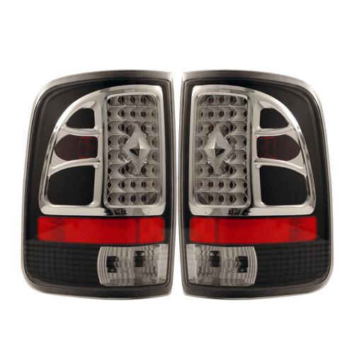 Apc diamond cut tail lights for 2004-2007 ford f150 black 407520tlb