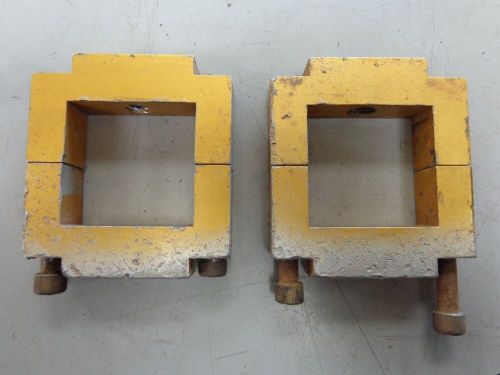 (2) 2&#034; square aluminum weight clamps imca ump wissota -used