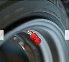 4pcs red aluminum car tire valve cap valve stem cover air dust wheel rim caps