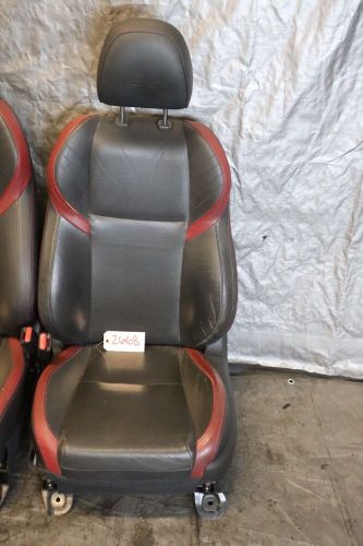 2016 subaru wrx sti ej257 2.5l oem red n black leather front rh lh seats #2668